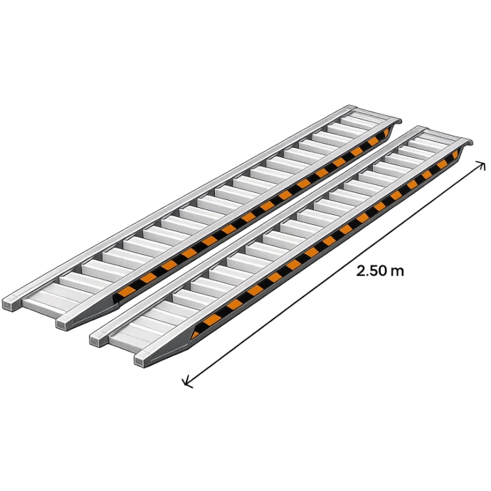 PAIRE DE RAMPES DE CHARGEMENT 2 METRES 50 - CAPACITE 2000KG